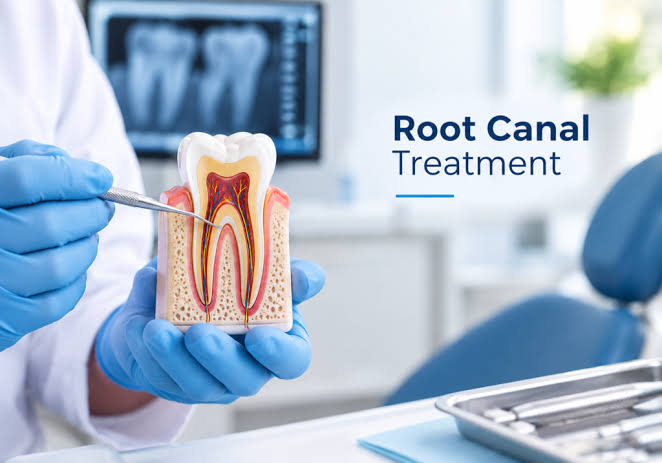 Root canal procedure and tooth treatment reference image